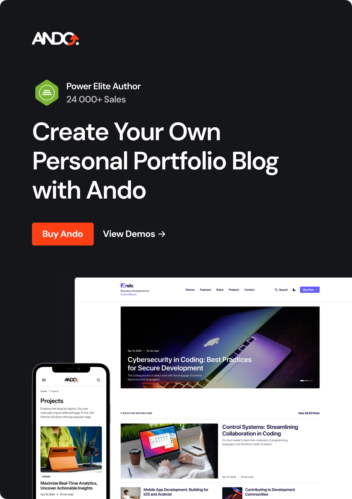 Ando - Performance Optimized WordPress Blog and CV Theme for Creative Professionals - 8