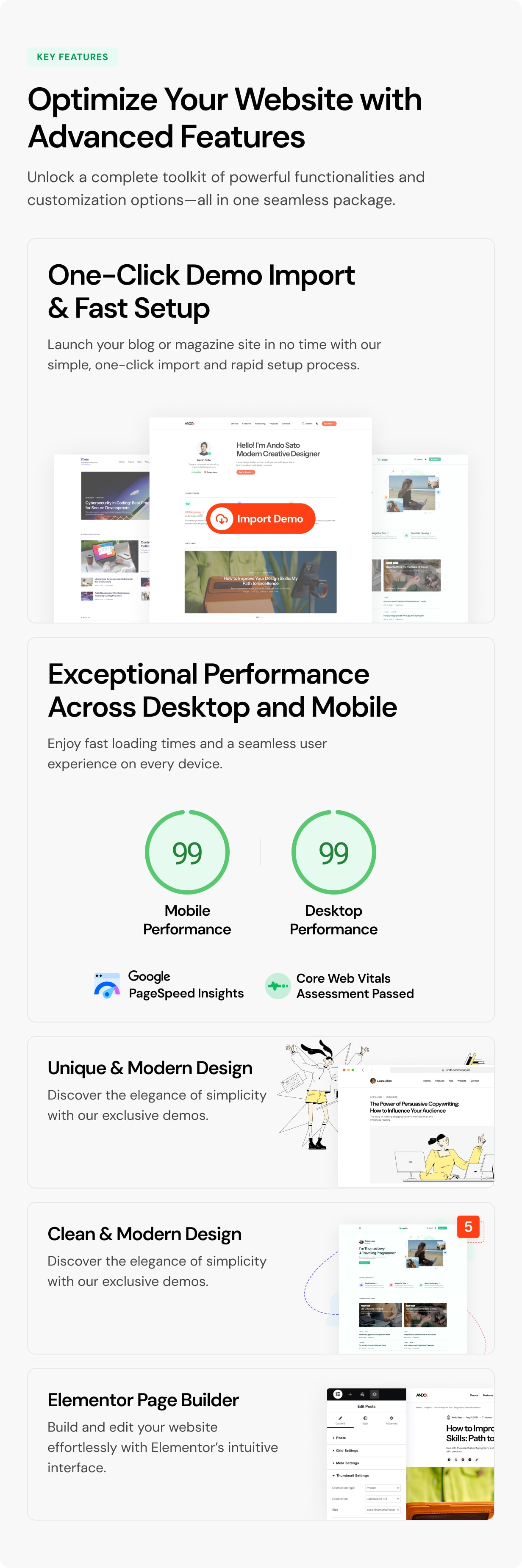 Ando - Performance Optimized WordPress Blog and CV Theme for Creative Professionals - 5