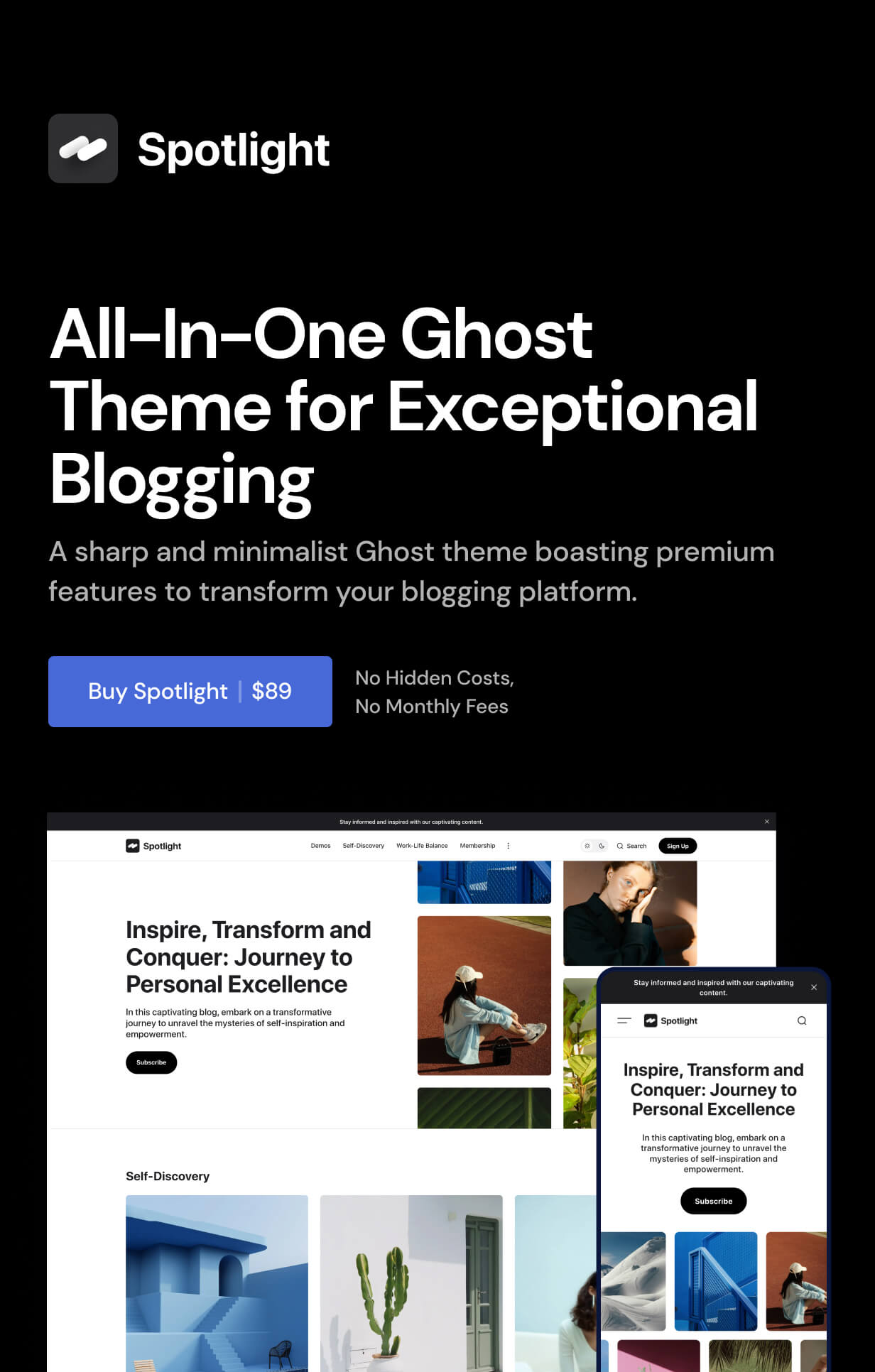 Spotlight - All-In-One Ghost Theme for Exceptional Blogging - 1