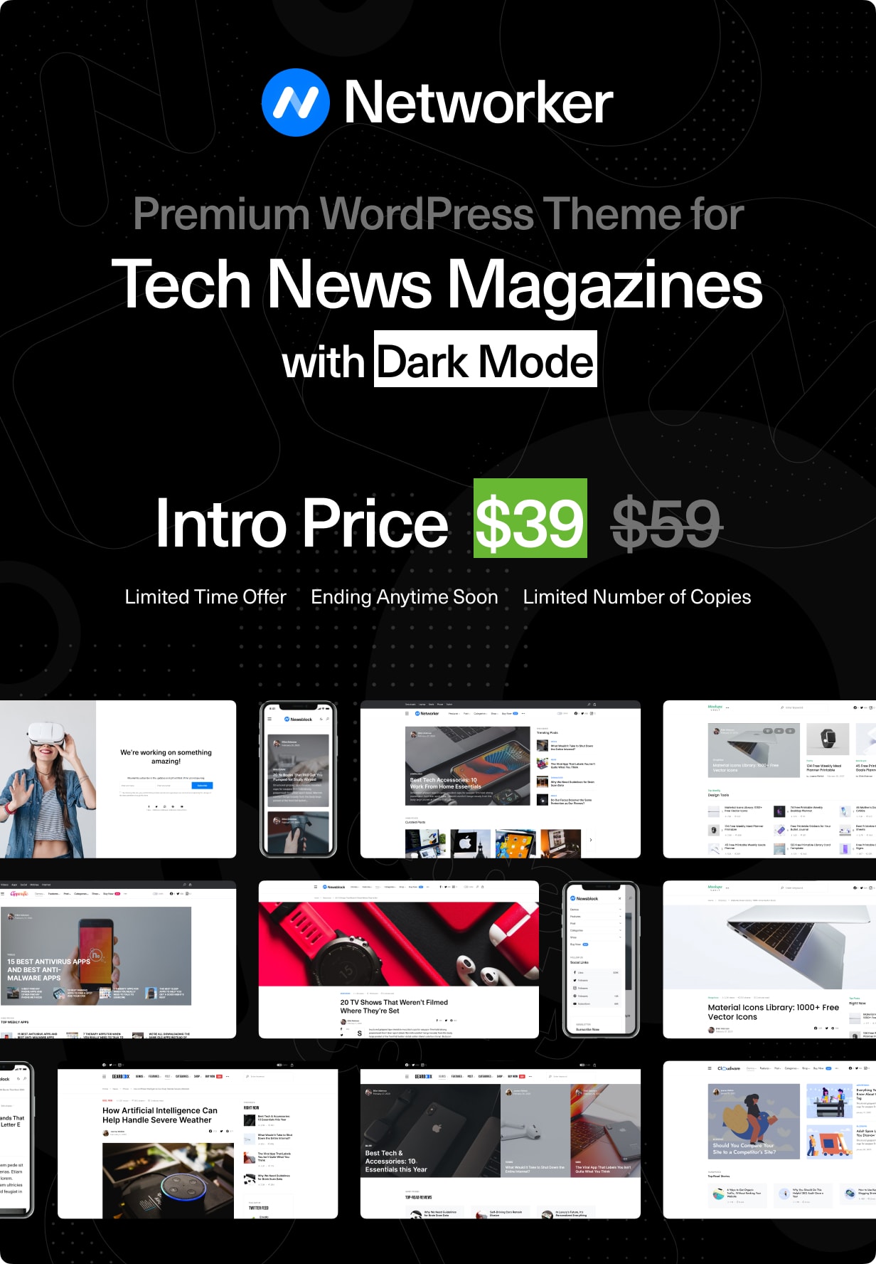 Networker - Tech News WordPress Theme with Dark Mode - 1