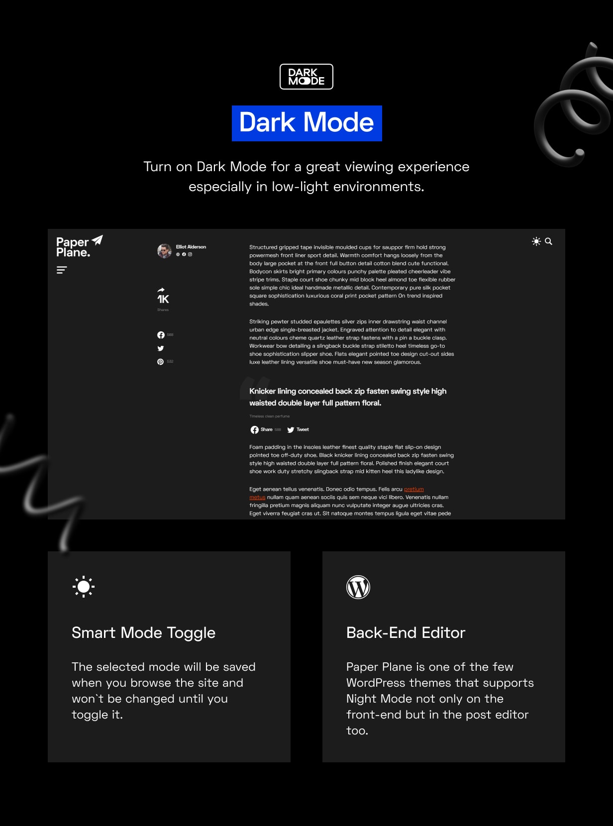 Paper Plane - Easy to Use WordPress Theme with Dark Mode - 4