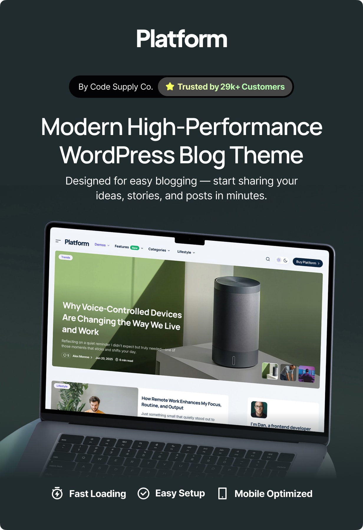 Platform - Modern High-Performance Blog WordPress Theme - 1