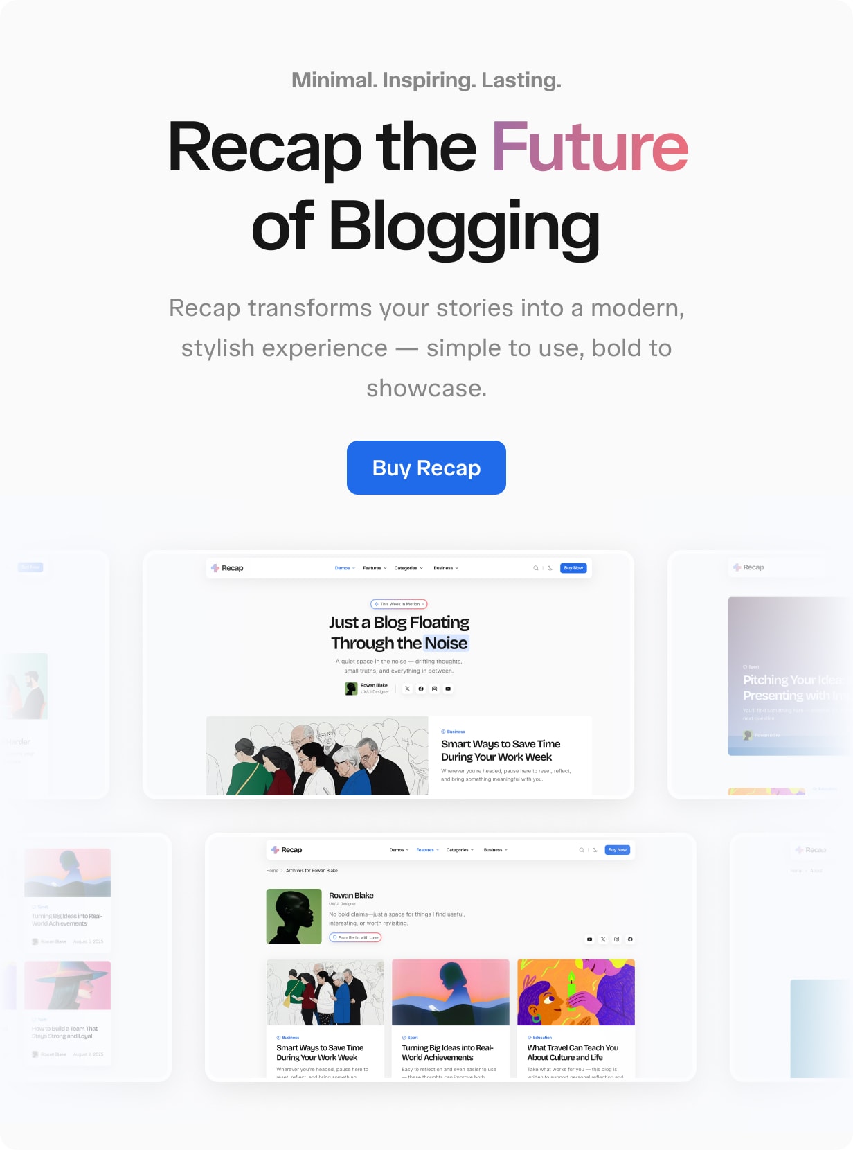 Recap - Modern Thematic Blog WordPress Theme - 6