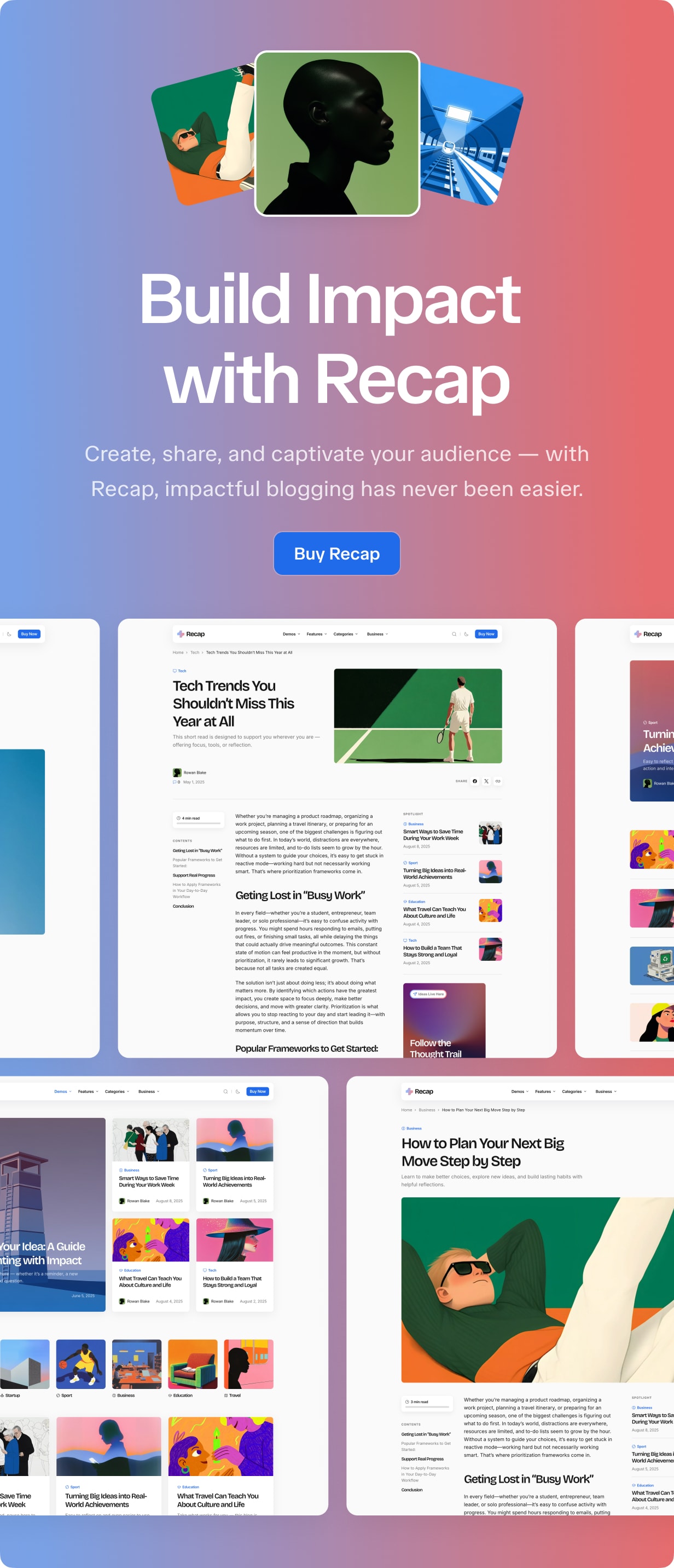 Recap - Modern Thematic Blog WordPress Theme - 11