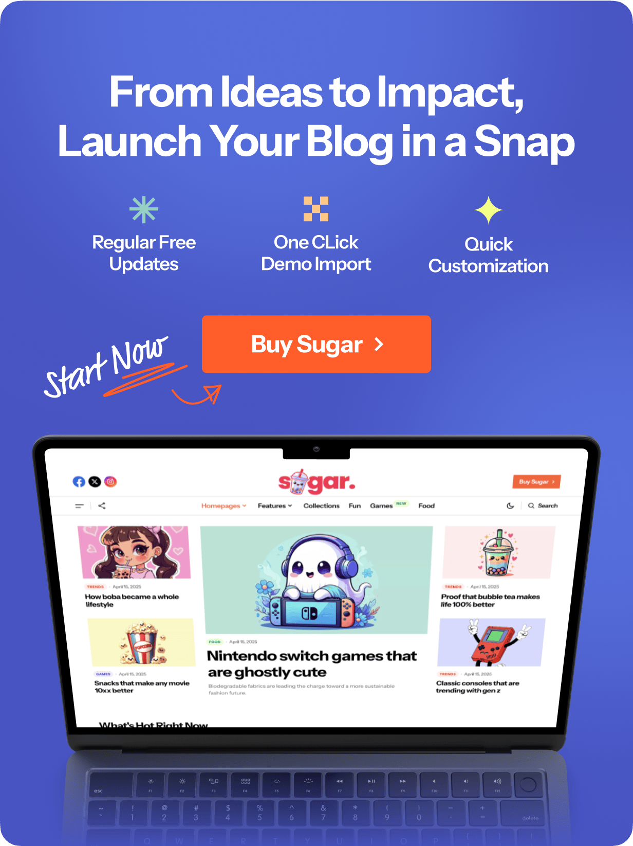 Sugar - Modern WordPress Personal Blog Theme - 5