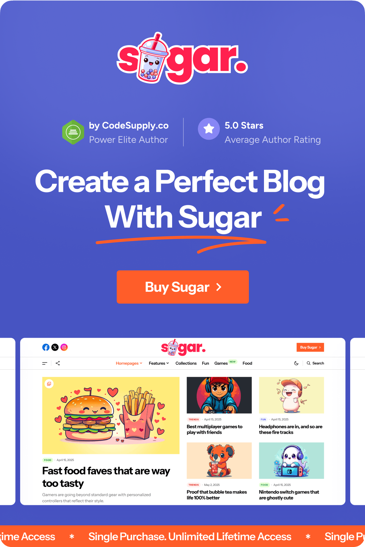 Sugar - Modern WordPress Personal Blog Theme - 14