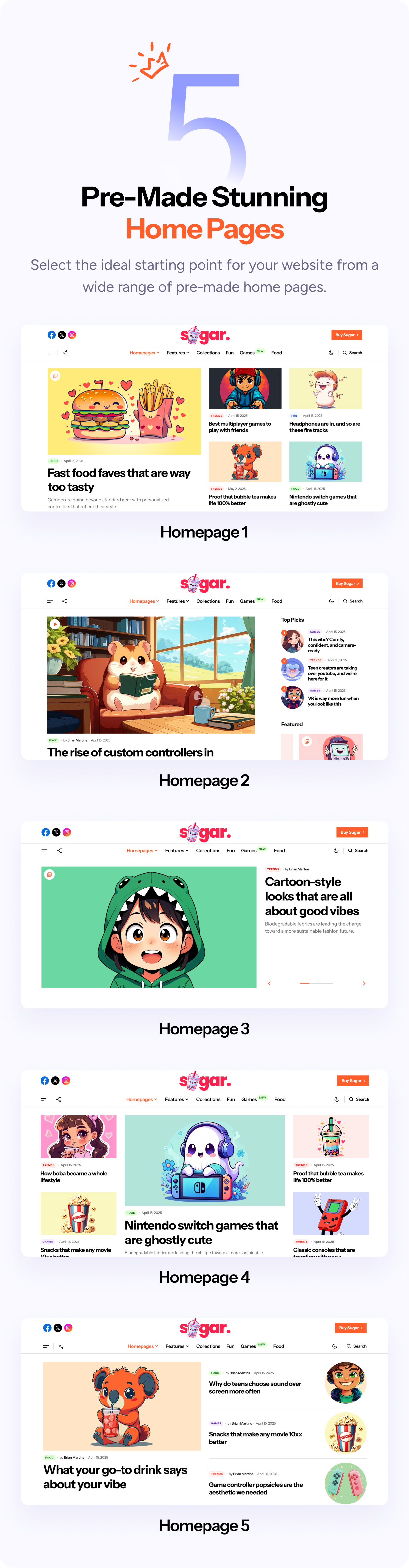 Sugar - Modern WordPress Personal Blog Theme - 4