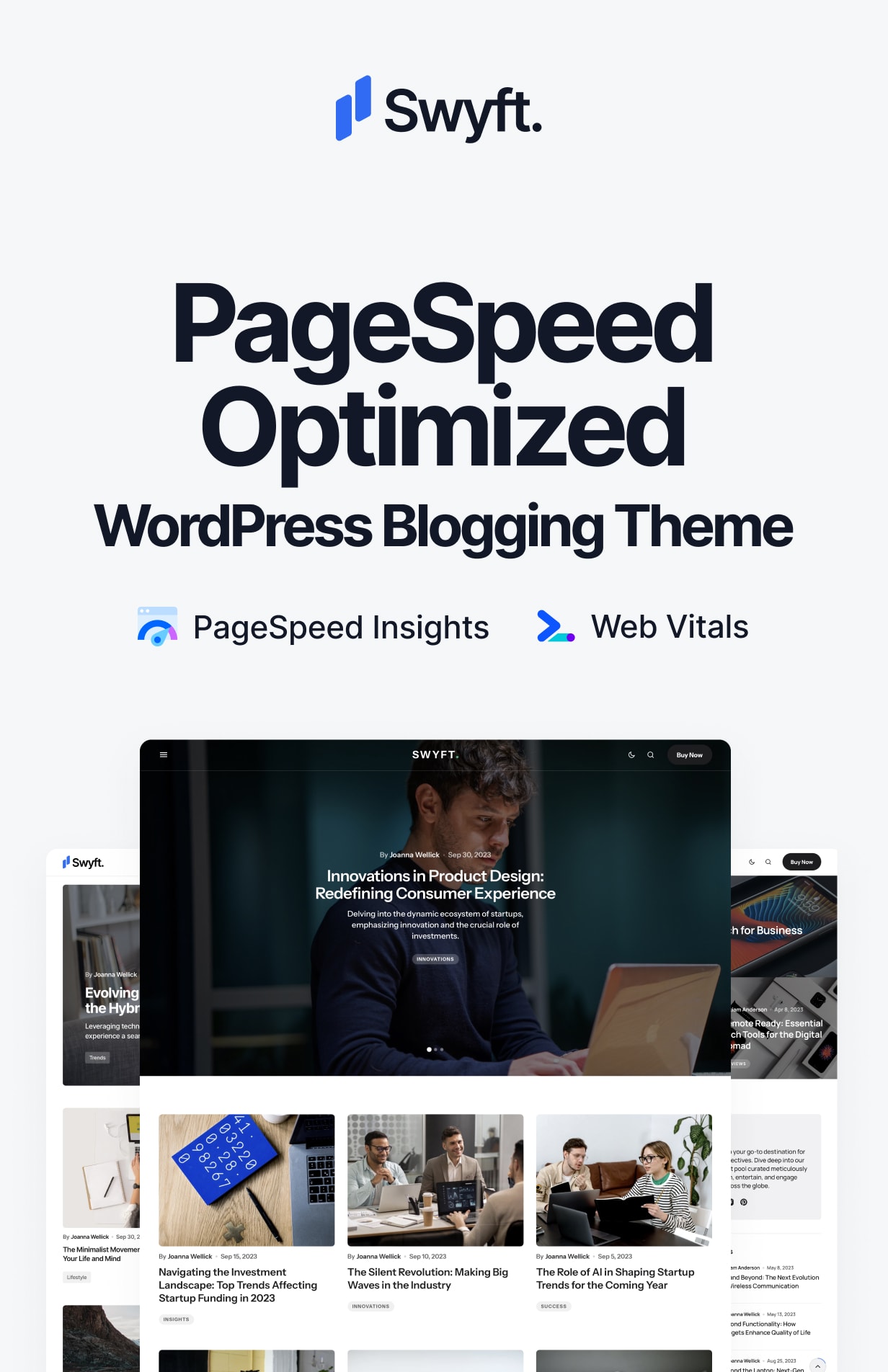 Swyft - PageSpeed Optimized WordPress Blog Theme - 1